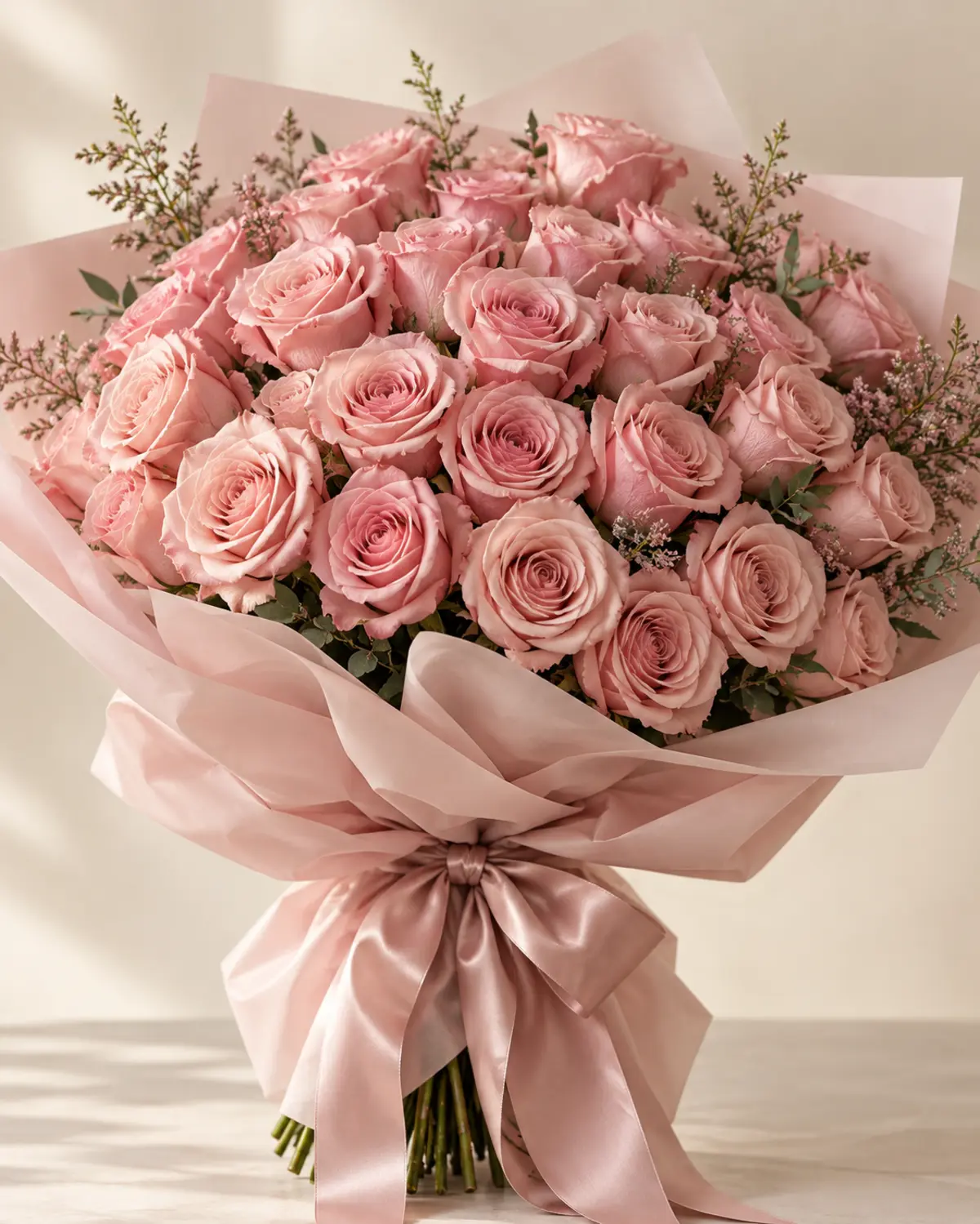 Sample blush rose bouquet image